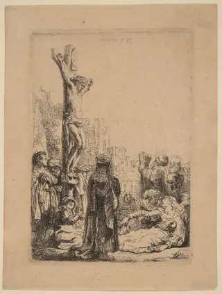 The Crucifixion: Small Plate, by Rembrandt van Rijn