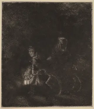 The Flight into Egypt: a Night Piece, by Rembrandt van Rijn