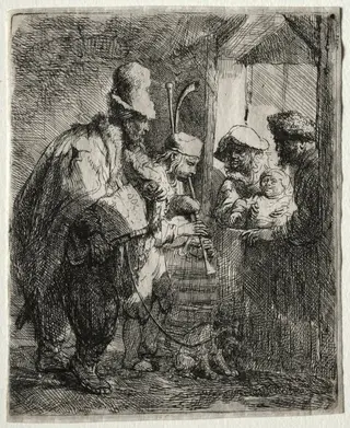 The Strolling Musicians, by Rembrandt van Rijn