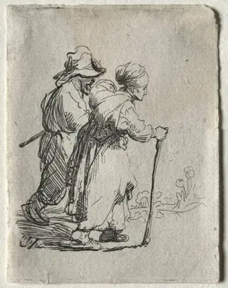Two Tramps, a Man and a Woman