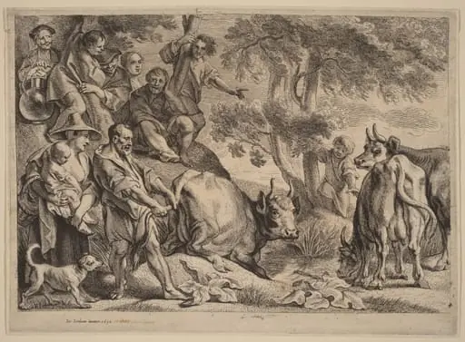 Thus the Master Pulls the Cow out of the Well by its Tail, by Remoldus Eynhoudts