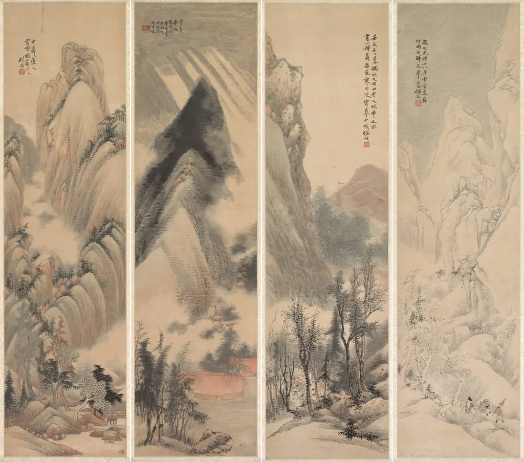 Landscapes, by Ren Yu, unspecified, 1892