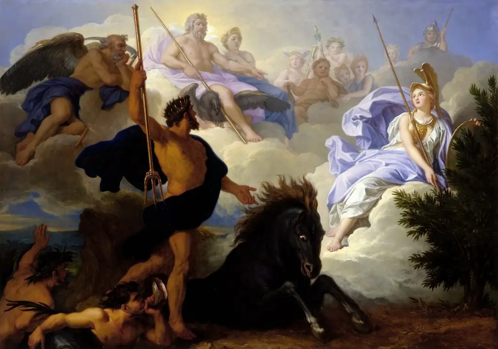 Dispute between Minerva and Neptune over the Naming of the City of Athens, by René-Antoine Houasse