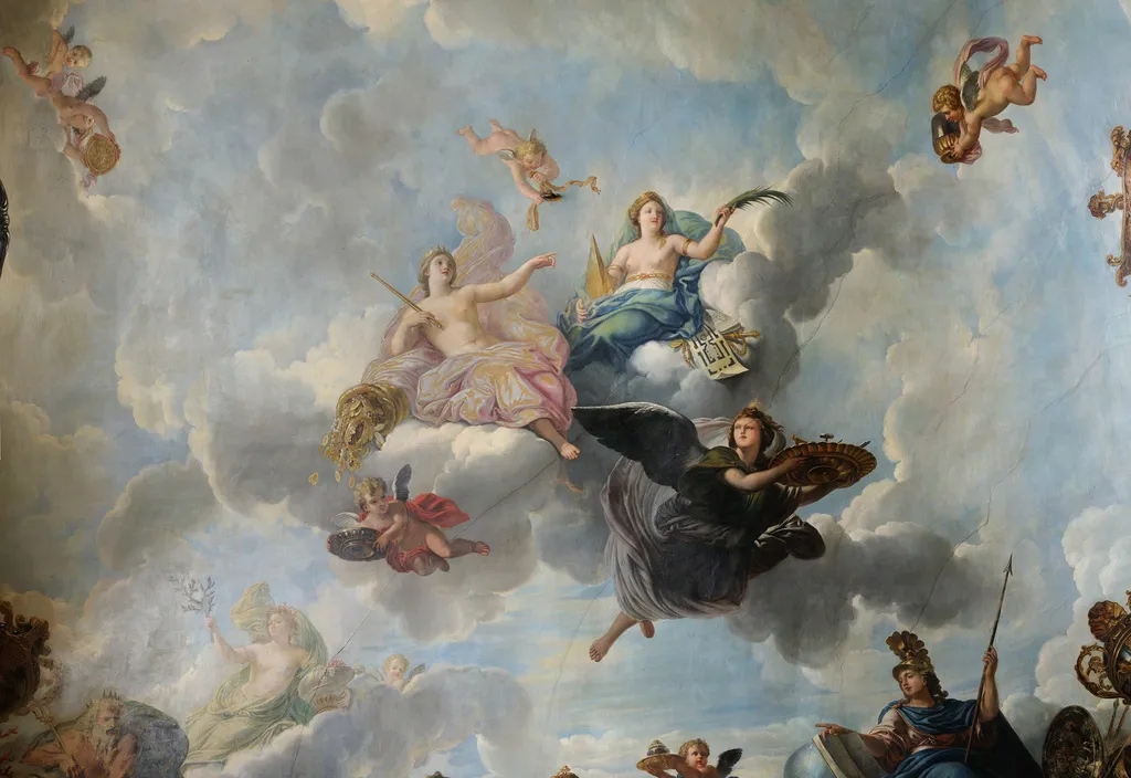 Figure of the Royal Magnificence, Immortality and Progress in the Fine Arts, by René-Antoine Houasse, unspecified, 1692