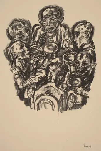 Six Diners at Table, by René Beeh