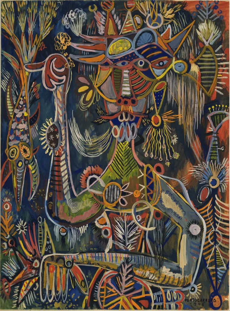 Untitled, by Rene Portocarrero, gouache, 1945