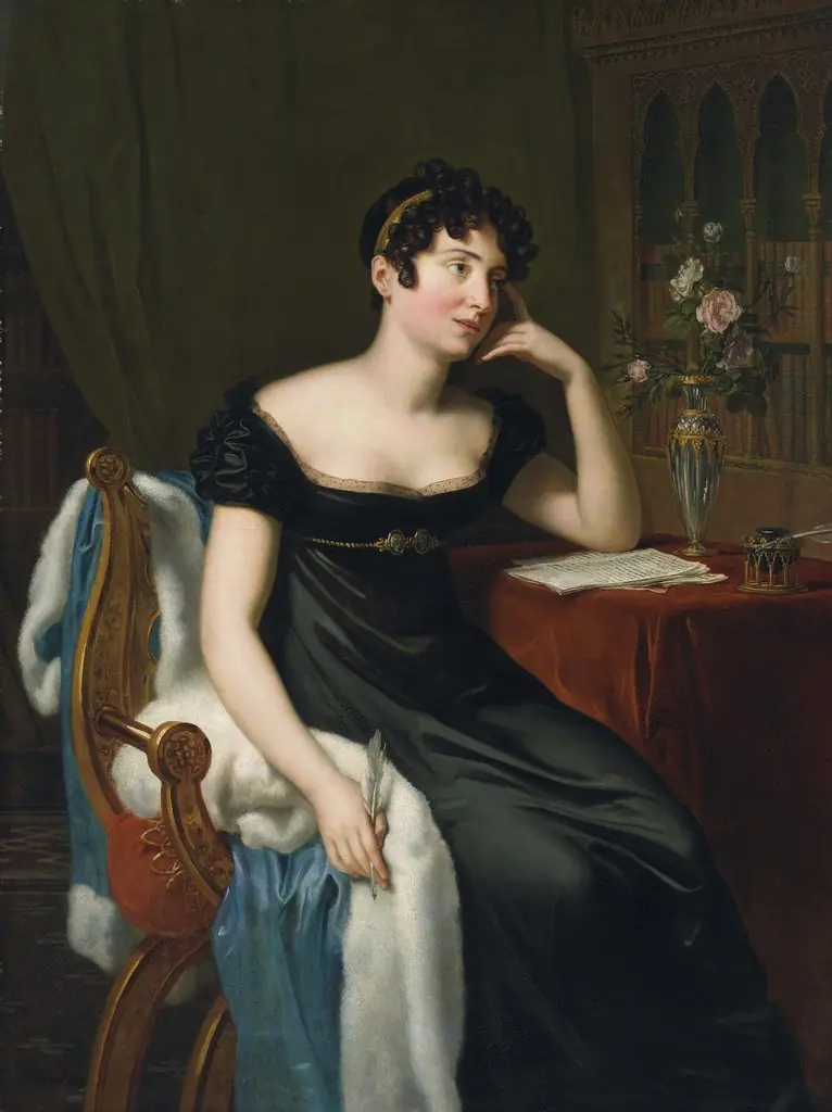 Portrait of Lady Morgan (Sydney Owenson) (1776-1859), Writer, by René Théodore Berthon
