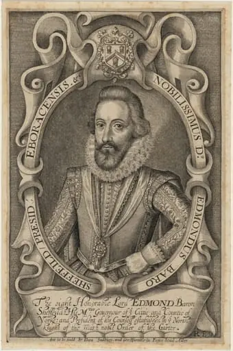 Edmond Shaffield, First Earl of Malgrave, by Renold Elstrack