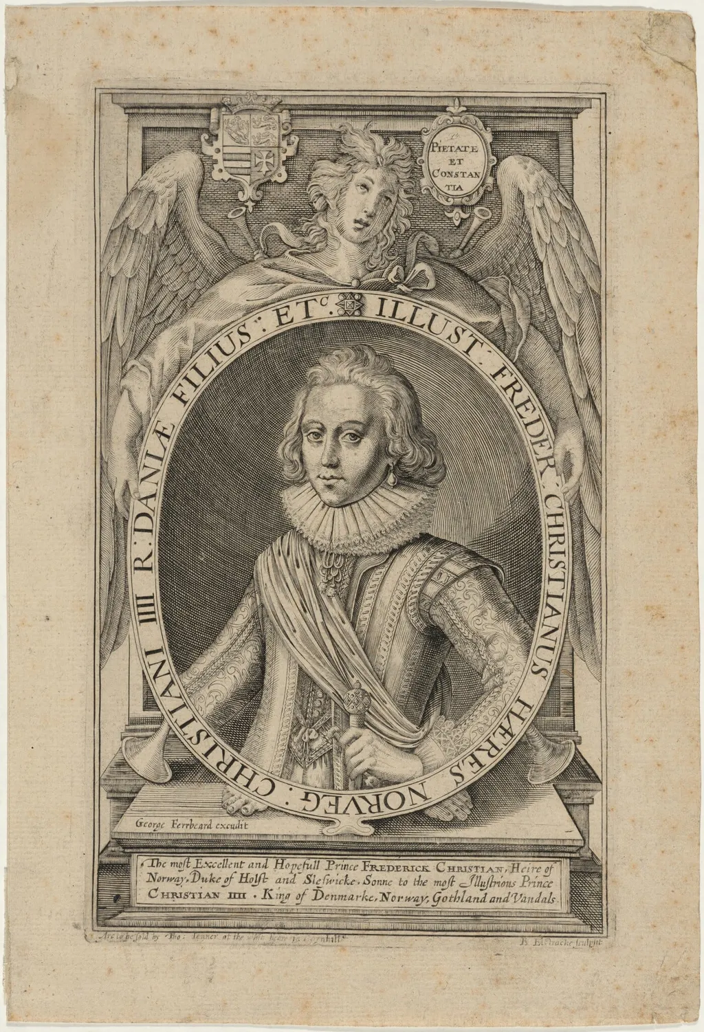 Frederick Christian of Denmark, by Renold Elstrack, ink, 1598