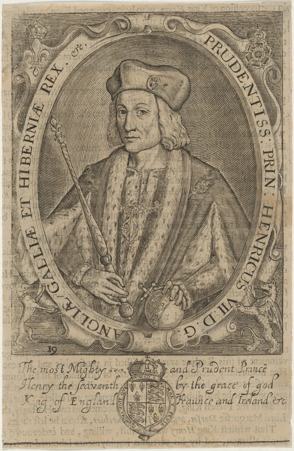 Henry VII of England, by Renold Elstrack, ink
