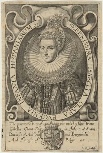 Isabella Clara Eugenia, Infanta of Spain, wife of Archduke of Austria, by Renold Elstrack