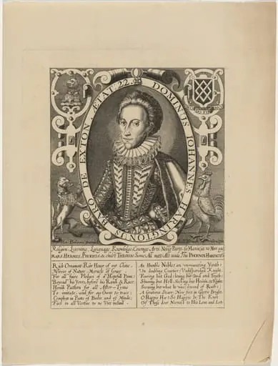 John Harington, Second Baron of Exton, by Renold Elstrack