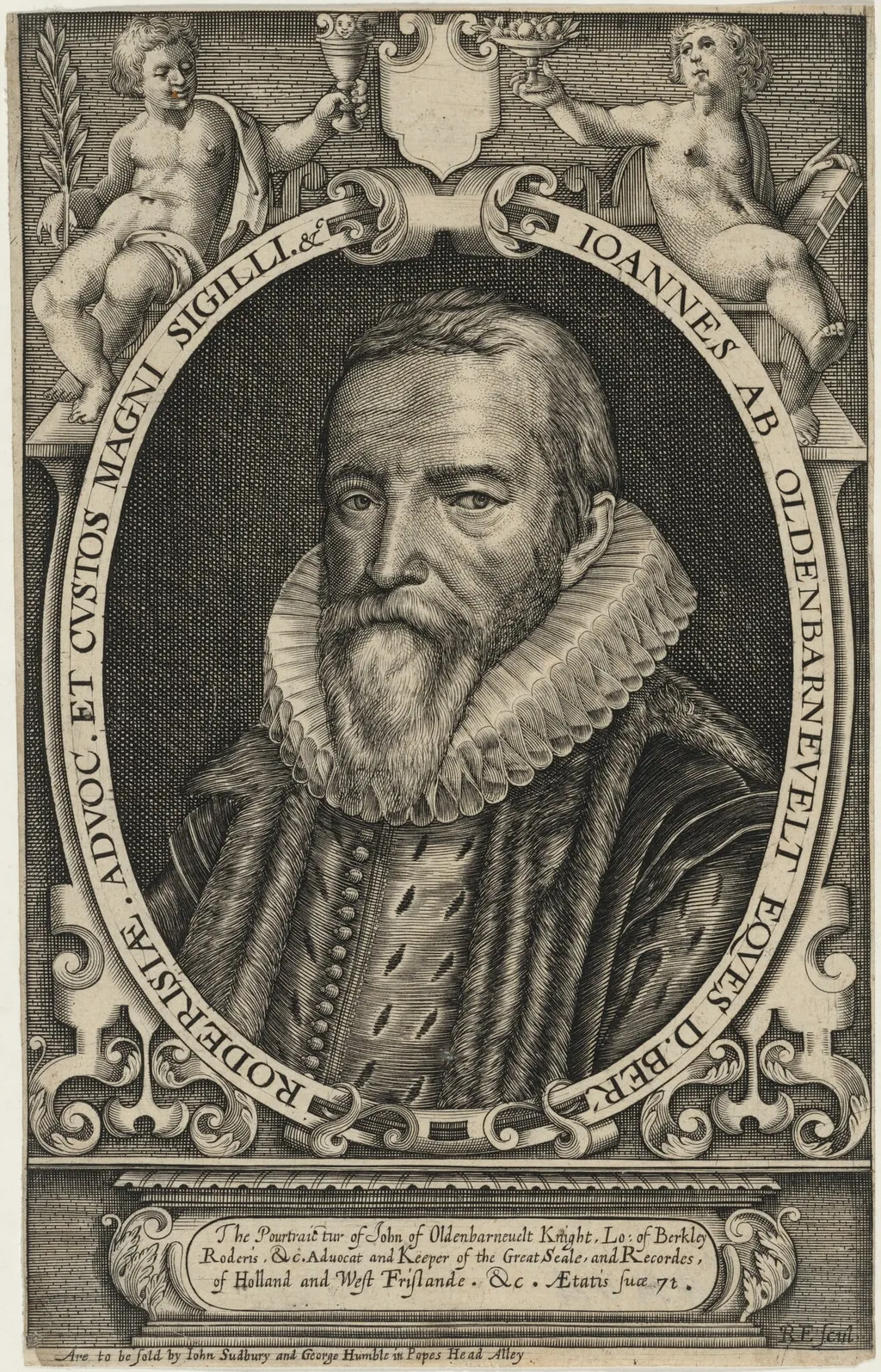 Jon van Olden-Bernevelt, by Renold Elstrack, ink, 1598
