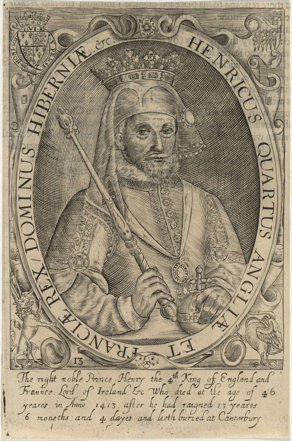 King Henry IV of England, by Renold Elstrack, ink, 1598