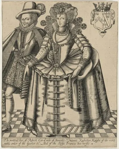 Robert Carr, Earl of Somerset and His Countess, by Renold Elstrack