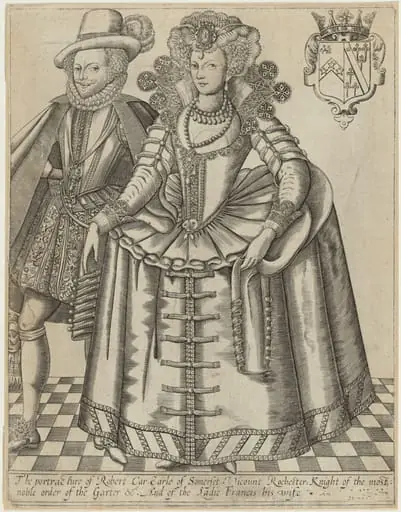 Robert Carr, Earl of Somerset and His Countess, by Renold Elstrack