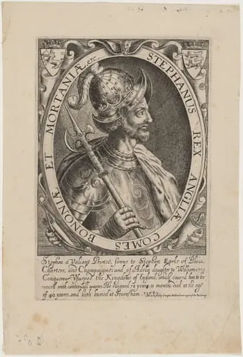 Stephen, King of England, by Renold Elstrack