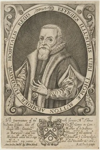 Thomas Sutton, Founder of the Charterhouse, by Renold Elstrack