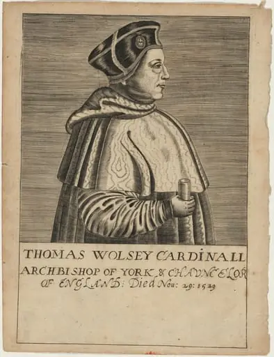 Thomas Wolsey, Cardinal, by Renold Elstrack