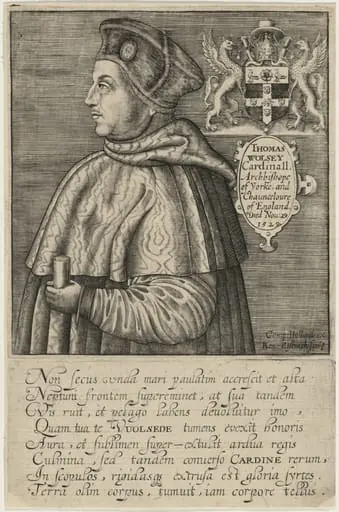 Thomas Wolsey, Cardinal, by Renold Elstrack