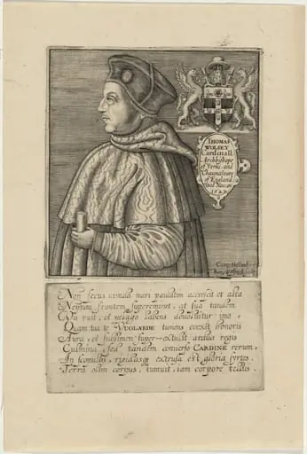 Thomas Wolsey, Cardinal Archbishop of York, by Renold Elstrack