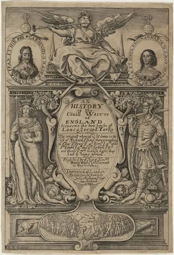 Title page, An History of the Civill Warres of England, by Renold Elstrack