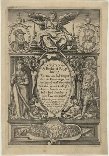 Title page, Baziliologia, by Renold Elstrack