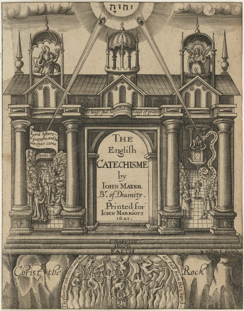 Title Page. English Catechisme by John Mayer, by Renold Elstrack, ink, 1621