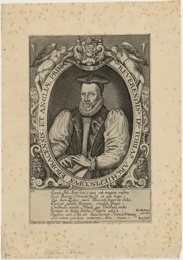 Tobias Matthew, D.D., Archbishop of York, by Renold Elstrack