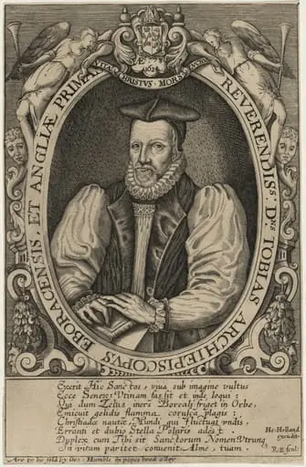 Tobias Matthew, D.D., Archbishop of York, by Renold Elstrack