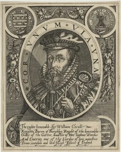 William Cecill, First Baron Burghley, by Renold Elstrack
