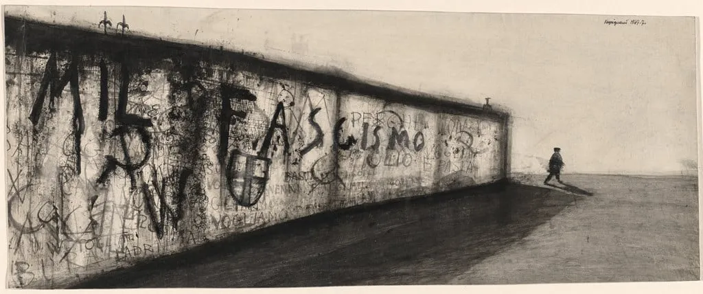 Untitled, by Renzo Vespignani, ink, 1947