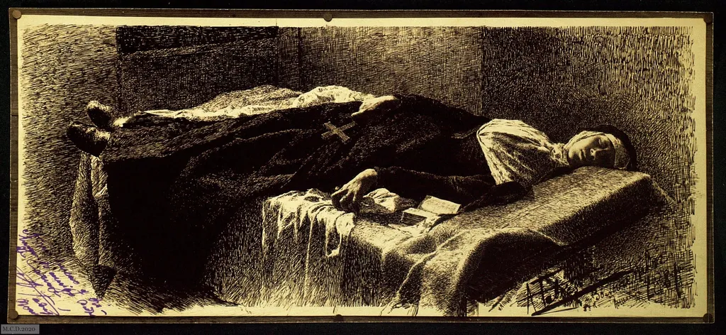 [Retrato de religiosa en su lecho], 1884