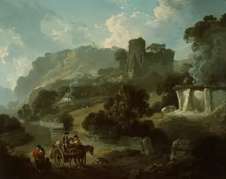 Return from Market, Castell Coch, by Julius Caesar Ibbetson