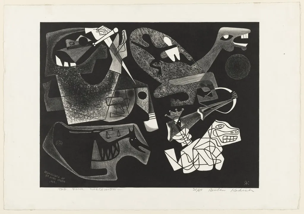 Untitled, by Reuben Kadish, ink, 1941