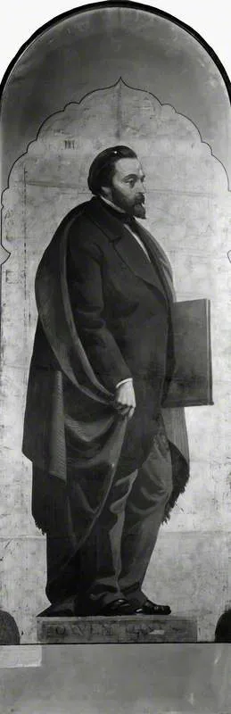 Owen Jones (1809–1874) (design for a mosaic in the Victoria and Albert Museum), by Reuben Townroe, oil, 1883