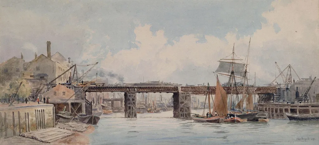 View of a Port, by Reverend Sir Hubert James Medlycott, watercolor, 1891