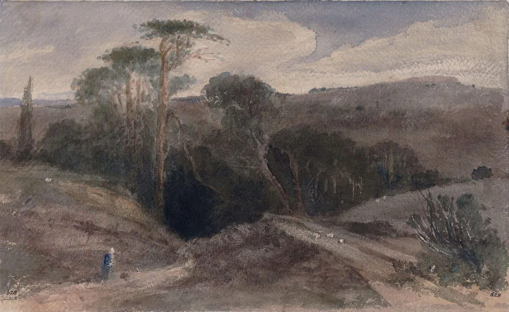 Larkbere, Devonshire, by Reverend Thomas Raven, watercolor, 1850