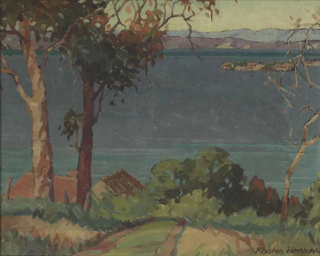 Across the Firth of Thames, by Rhona Haszard, oil, 1925