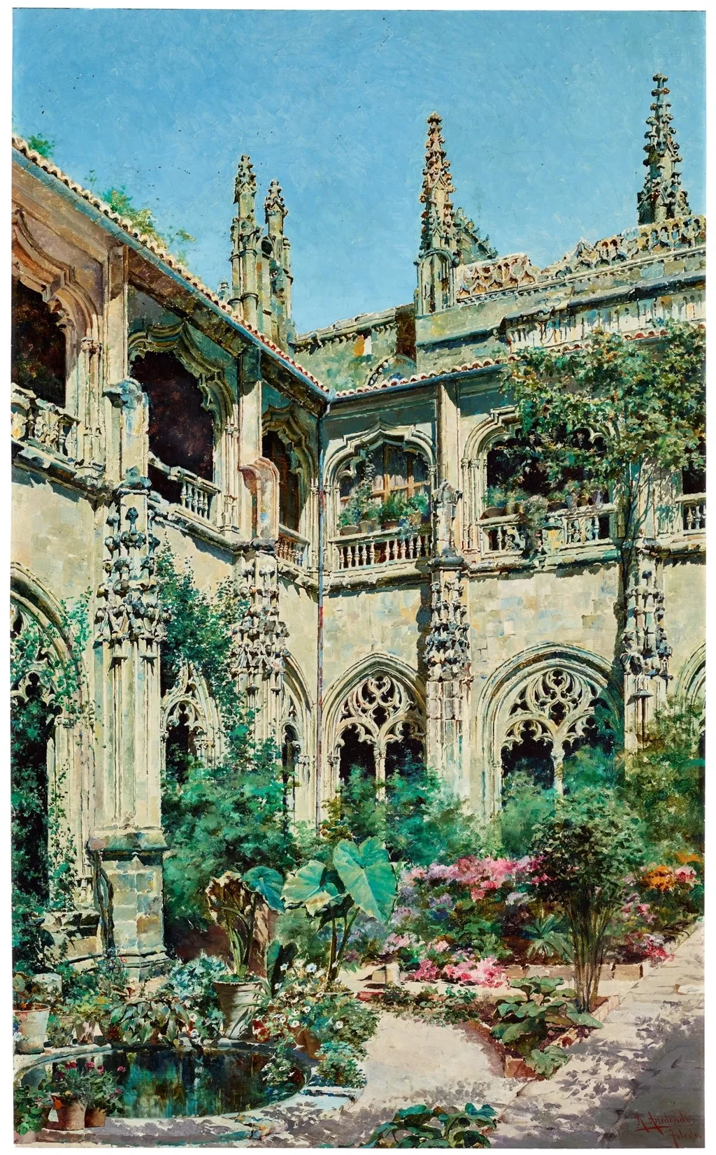 Claustro de San Juan de los Reyes, by Ricardo Arredondo Calmache, oil, 1892