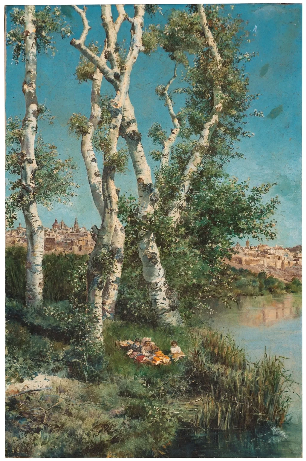 Paisaje de las afueras de la ciudad de Toledo, by Ricardo Arredondo Calmache, oil, 1892