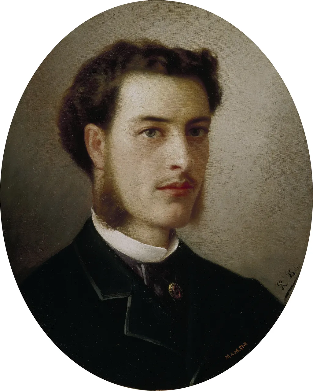 Self-portrait, by Ricardo Balaca, oil, 1865