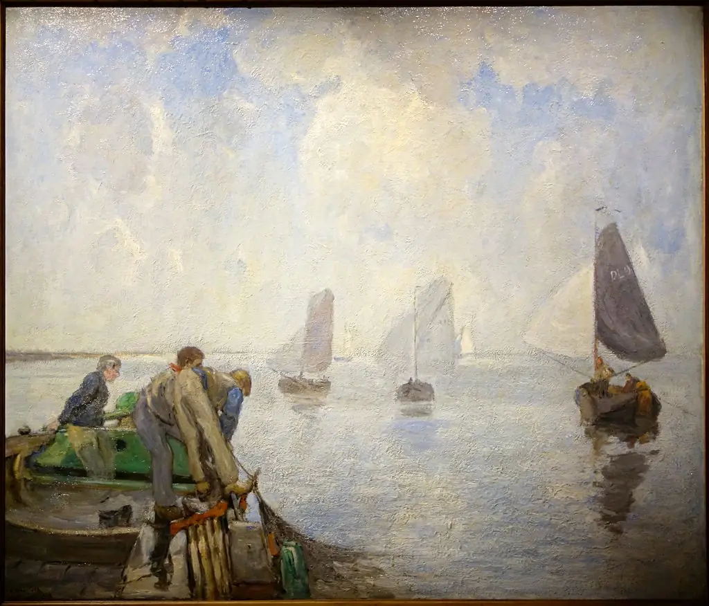Shrimpers on the Lower Scheldt, by Richard Baseleer