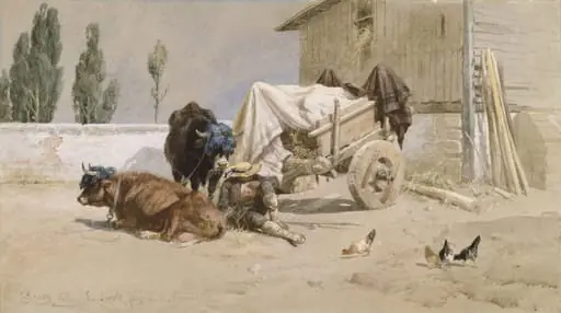 La Sieste : Scene in the Eastern Pyrenees, by Richard Beavis