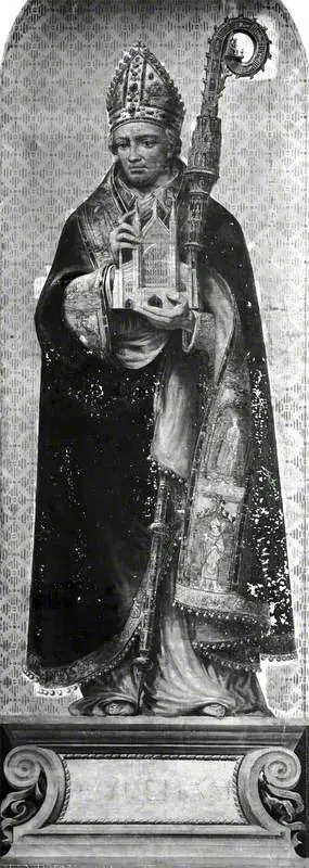 William of Wykeham (1320–1404) (design for a mosaic in the Victoria and Albert Museum), by Richard Burchett
