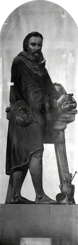 William Torrel (1291–1303) (design for a mosaic in the Victoria and Albert Museum), by Richard Burchett, oil, 1855