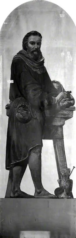 William Torrel (1291–1303) (design for a mosaic in the Victoria and Albert Museum), by Richard Burchett