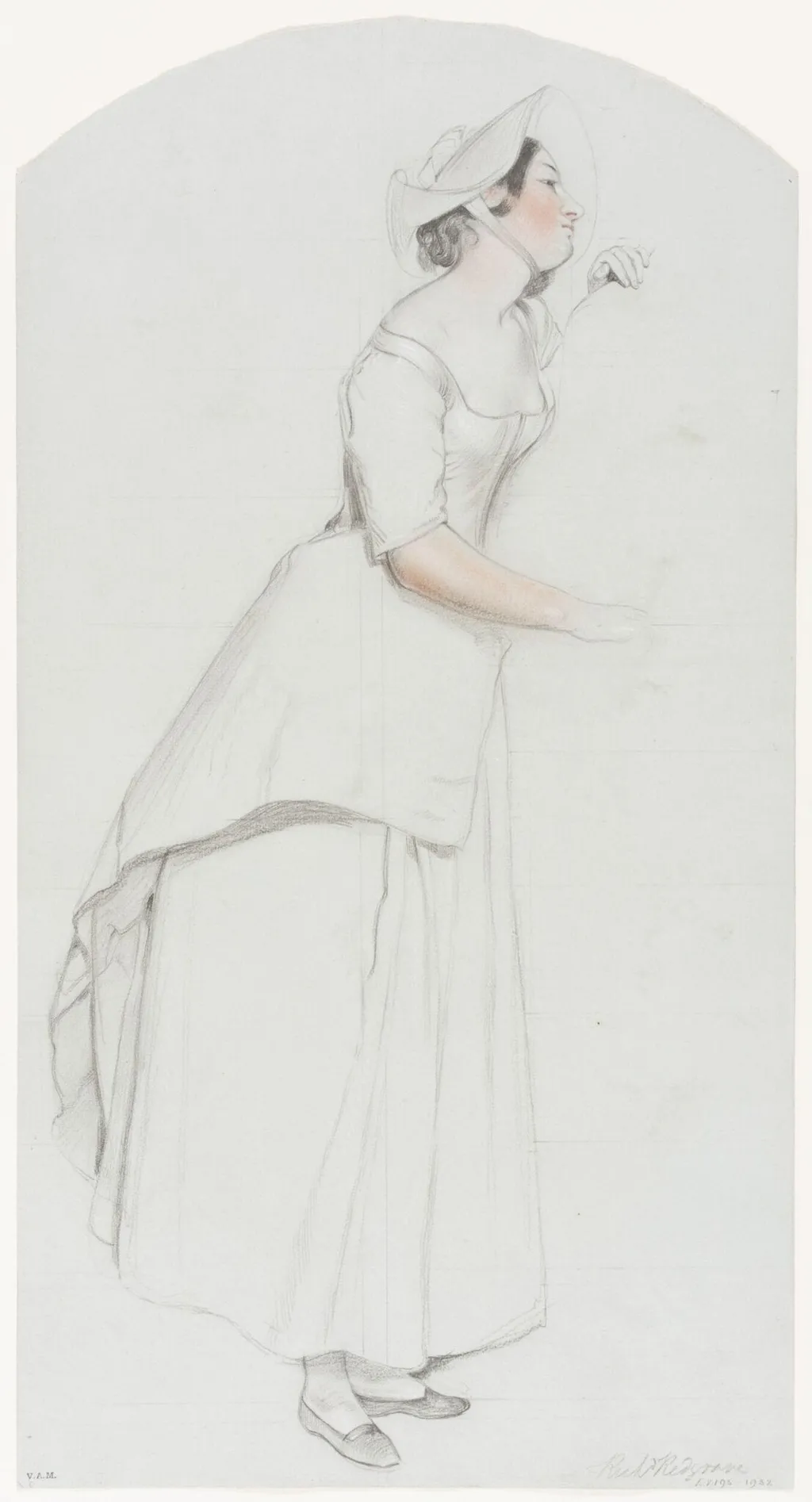 Study of a female figure, by Richard CB, RA, ARA Redgrave, 1850