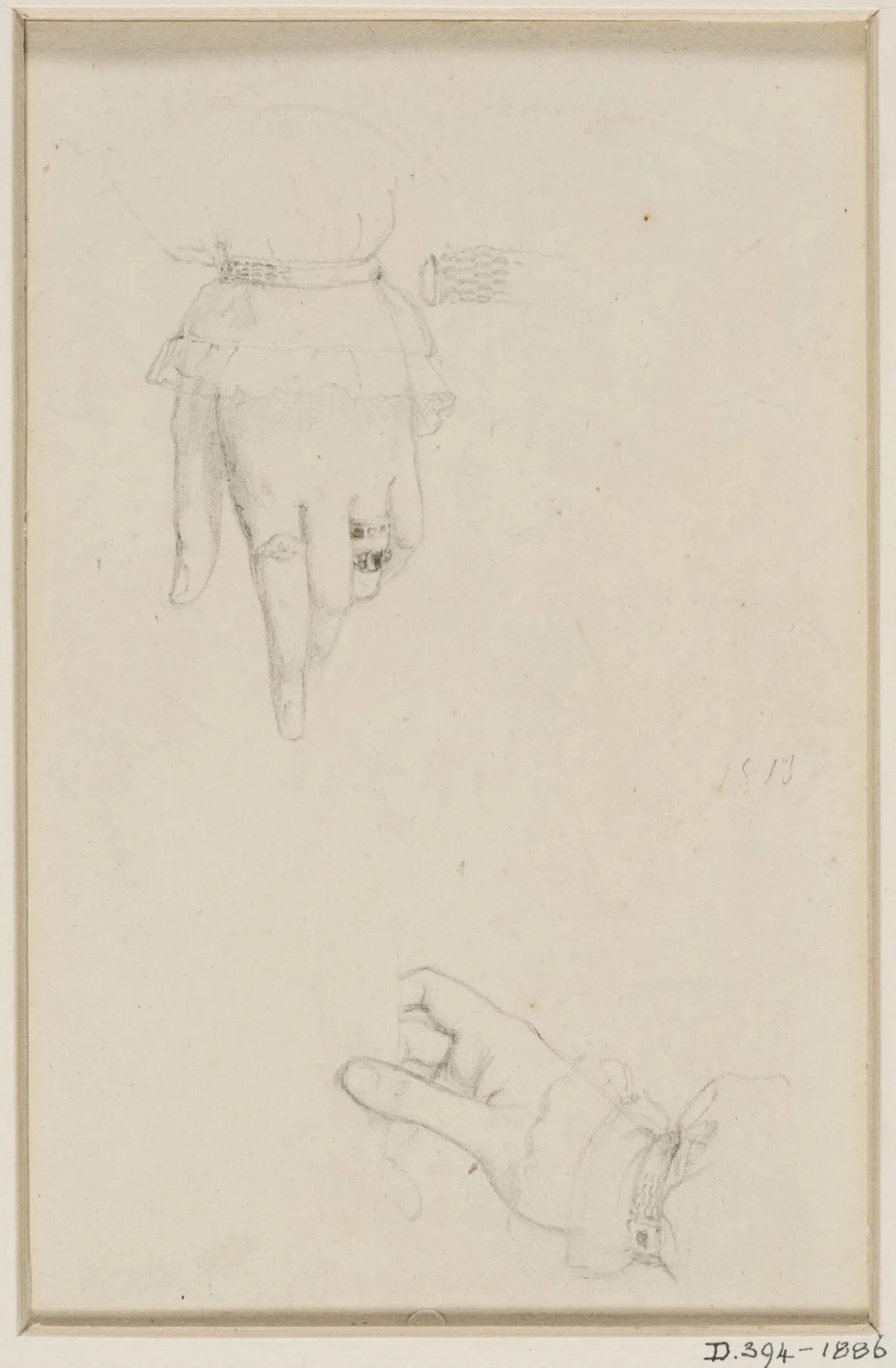 Study of hands, by Richard Cook, 1850