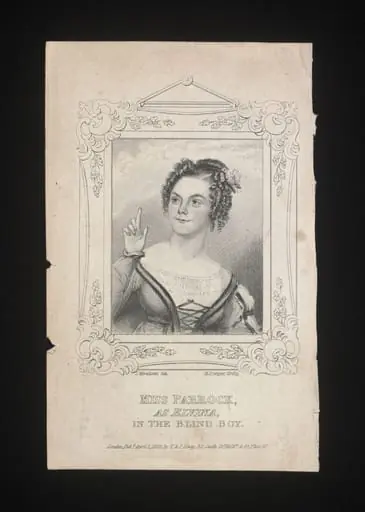 Miss Parrock, as Elvina, in the Blind Boy, by Richard Cooper